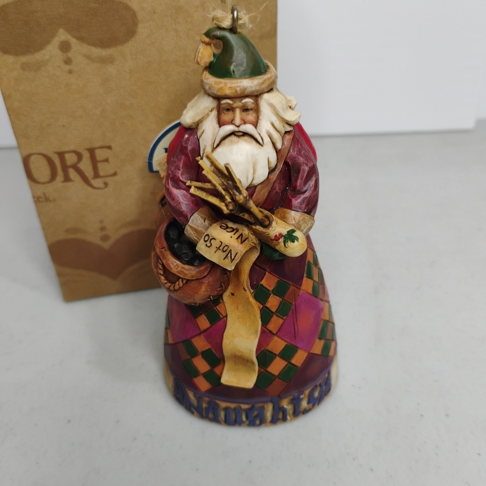 Jim Shore Festive Santa Figurine - Red, Green, Gold